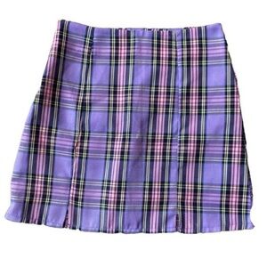 Cider purple and pink plaid skirt Women's size small